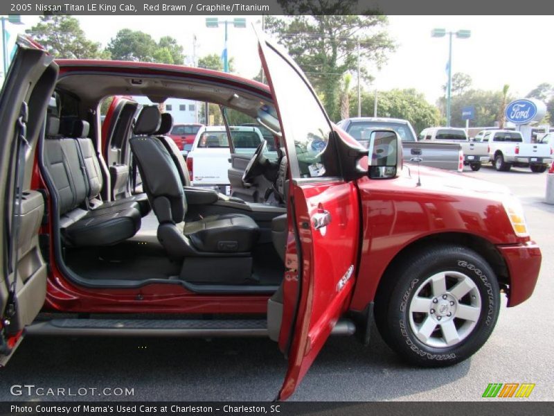 Red Brawn / Graphite/Titanium 2005 Nissan Titan LE King Cab