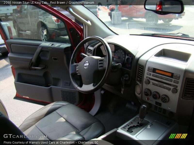 Red Brawn / Graphite/Titanium 2005 Nissan Titan LE King Cab