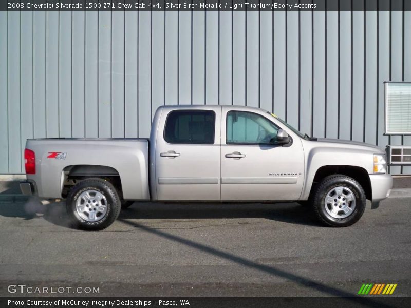 Silver Birch Metallic / Light Titanium/Ebony Accents 2008 Chevrolet Silverado 1500 Z71 Crew Cab 4x4