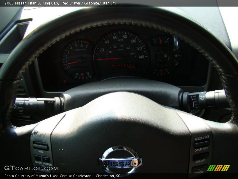 Red Brawn / Graphite/Titanium 2005 Nissan Titan LE King Cab