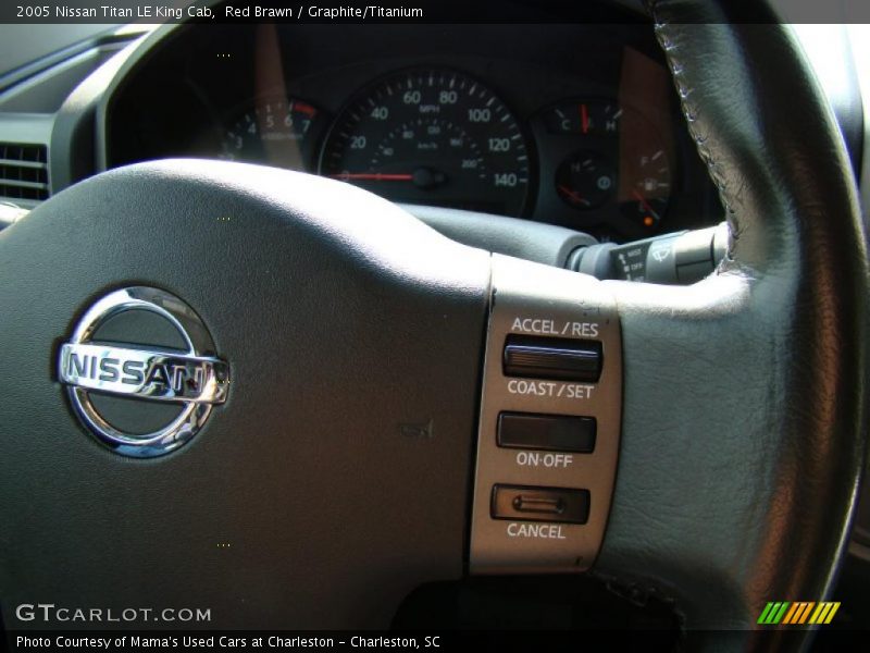 Red Brawn / Graphite/Titanium 2005 Nissan Titan LE King Cab