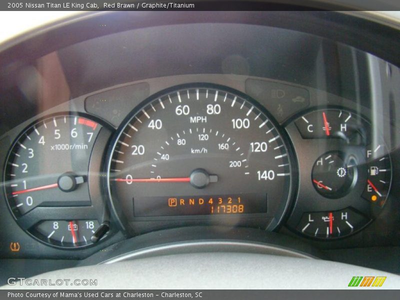 Red Brawn / Graphite/Titanium 2005 Nissan Titan LE King Cab