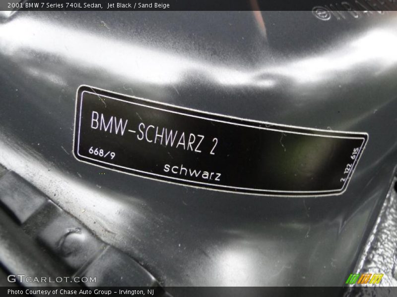 Jet Black / Sand Beige 2001 BMW 7 Series 740iL Sedan