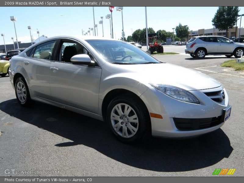 Brilliant Silver Metallic / Black 2009 Mazda MAZDA6 i Sport