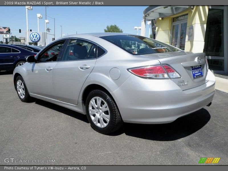 Brilliant Silver Metallic / Black 2009 Mazda MAZDA6 i Sport