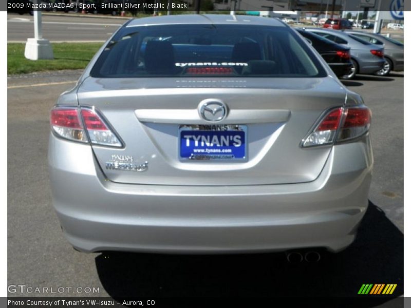 Brilliant Silver Metallic / Black 2009 Mazda MAZDA6 i Sport