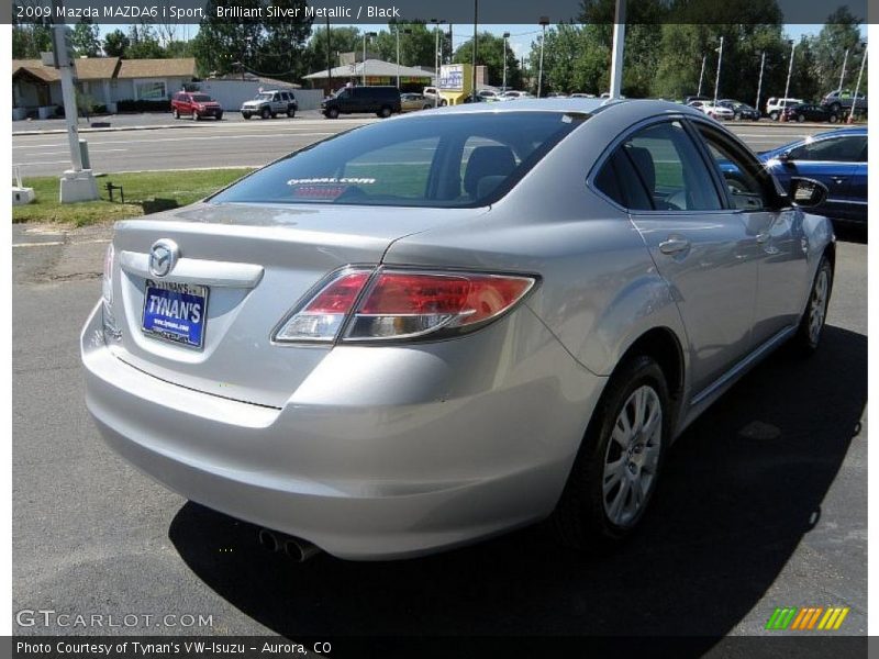 Brilliant Silver Metallic / Black 2009 Mazda MAZDA6 i Sport