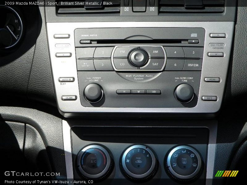 Brilliant Silver Metallic / Black 2009 Mazda MAZDA6 i Sport