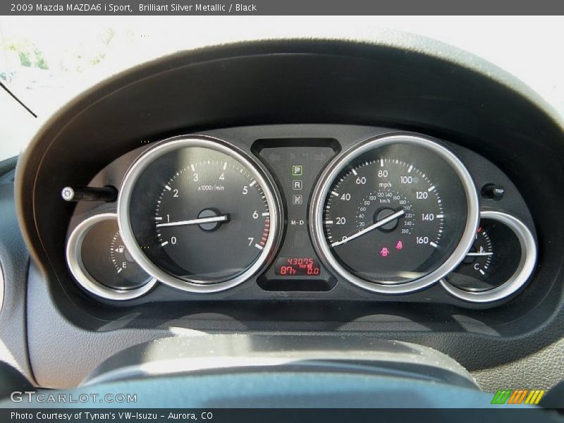 Brilliant Silver Metallic / Black 2009 Mazda MAZDA6 i Sport