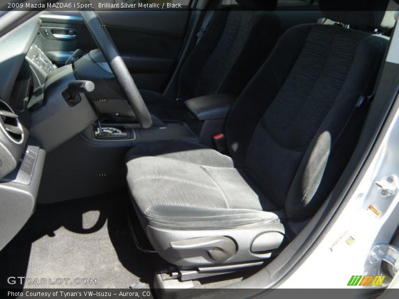 Brilliant Silver Metallic / Black 2009 Mazda MAZDA6 i Sport