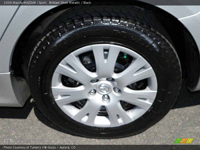 Brilliant Silver Metallic / Black 2009 Mazda MAZDA6 i Sport