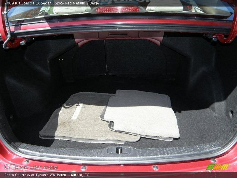 Spicy Red Metallic / Beige 2009 Kia Spectra EX Sedan