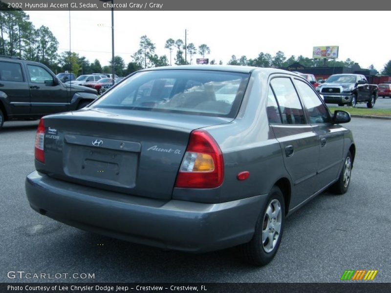 Charcoal Gray / Gray 2002 Hyundai Accent GL Sedan