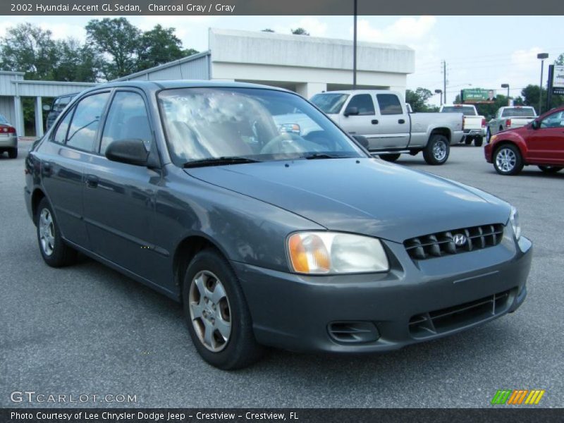 Charcoal Gray / Gray 2002 Hyundai Accent GL Sedan