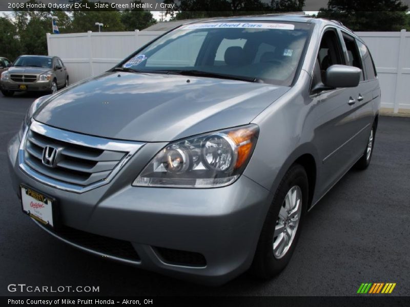 Slate Green Metallic / Gray 2008 Honda Odyssey EX-L