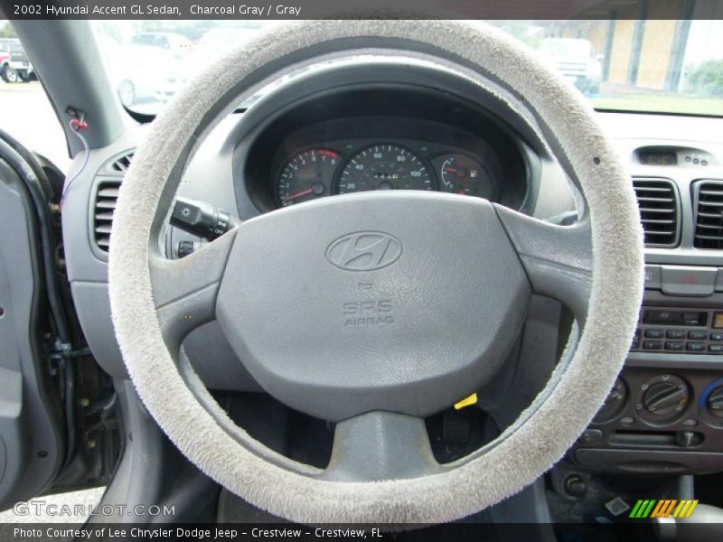 Charcoal Gray / Gray 2002 Hyundai Accent GL Sedan