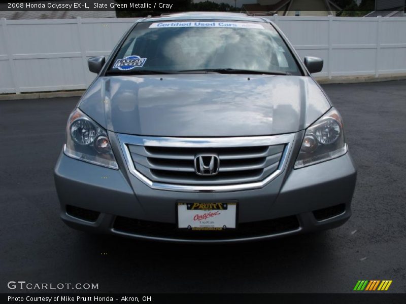Slate Green Metallic / Gray 2008 Honda Odyssey EX-L