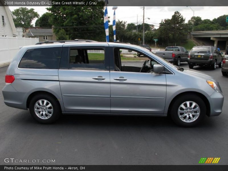 Slate Green Metallic / Gray 2008 Honda Odyssey EX-L