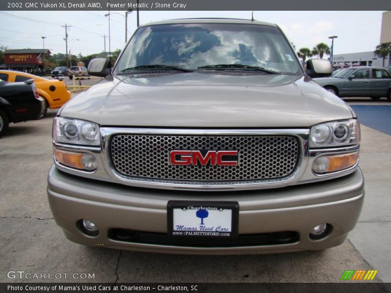 Pewter Metallic / Stone Gray 2002 GMC Yukon XL Denali AWD