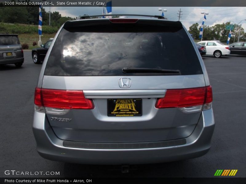 Slate Green Metallic / Gray 2008 Honda Odyssey EX-L