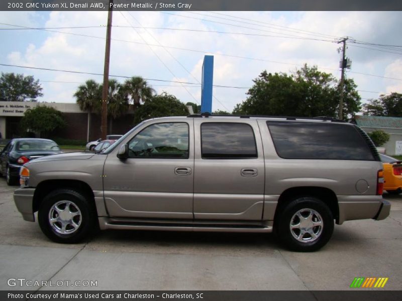 Pewter Metallic / Stone Gray 2002 GMC Yukon XL Denali AWD