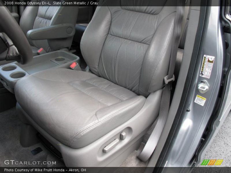 Slate Green Metallic / Gray 2008 Honda Odyssey EX-L