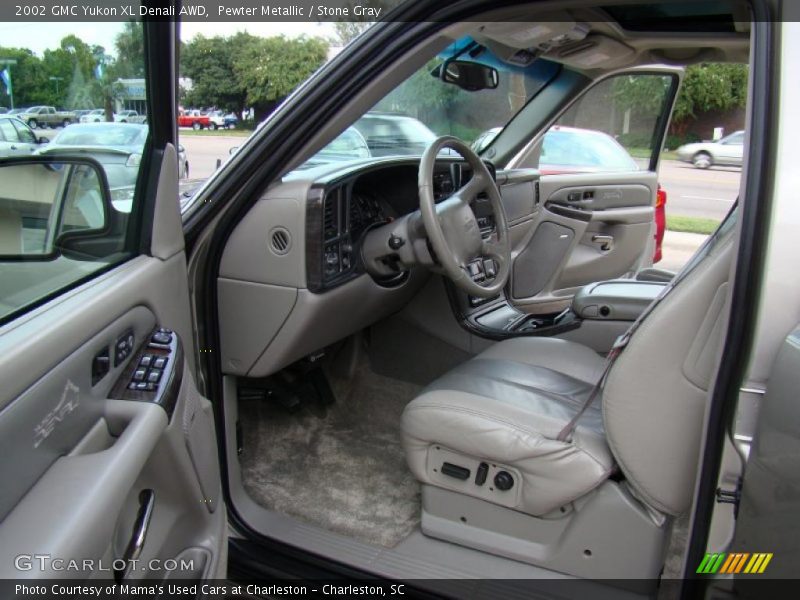 Pewter Metallic / Stone Gray 2002 GMC Yukon XL Denali AWD