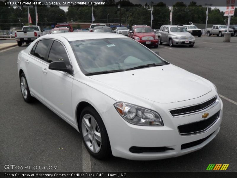 Summit White / Titanium 2010 Chevrolet Malibu LS Sedan