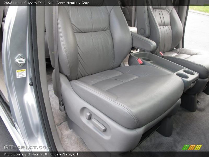 Slate Green Metallic / Gray 2008 Honda Odyssey EX-L