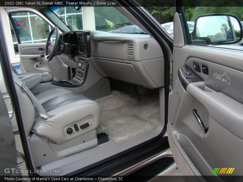 Pewter Metallic / Stone Gray 2002 GMC Yukon XL Denali AWD