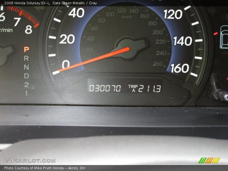 Slate Green Metallic / Gray 2008 Honda Odyssey EX-L