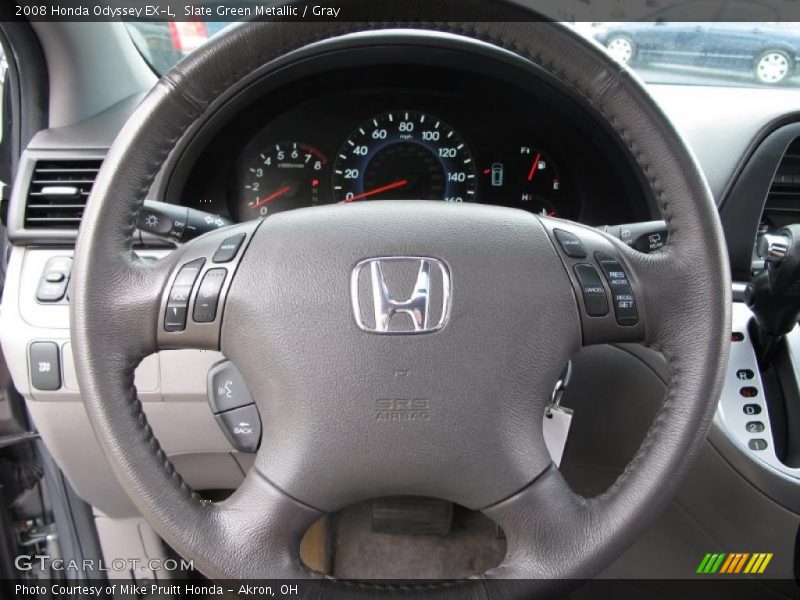 Slate Green Metallic / Gray 2008 Honda Odyssey EX-L