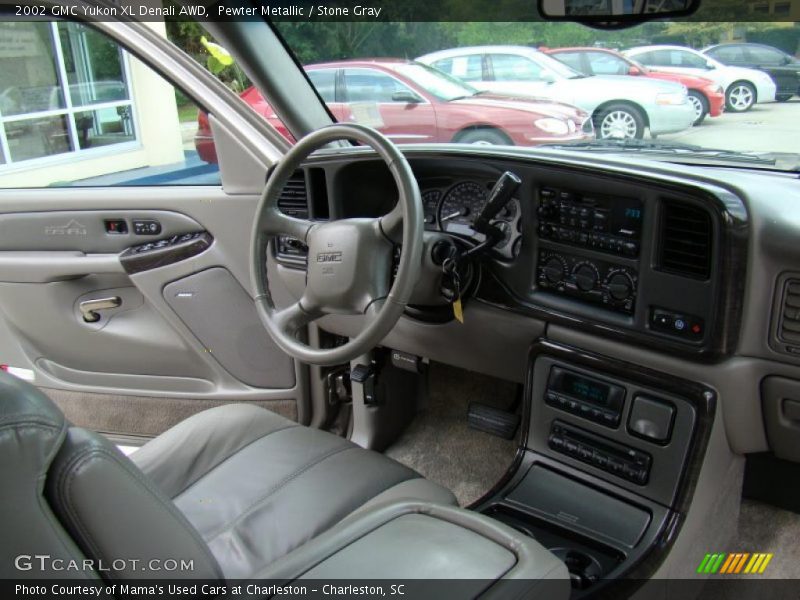 Pewter Metallic / Stone Gray 2002 GMC Yukon XL Denali AWD