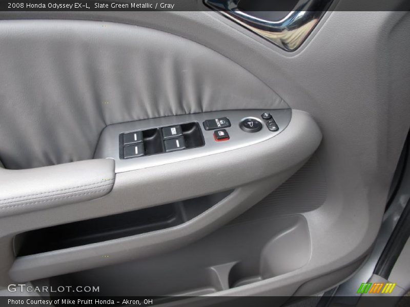 Slate Green Metallic / Gray 2008 Honda Odyssey EX-L