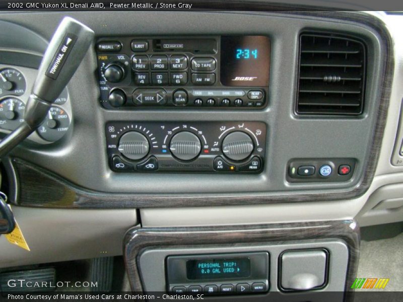 Pewter Metallic / Stone Gray 2002 GMC Yukon XL Denali AWD