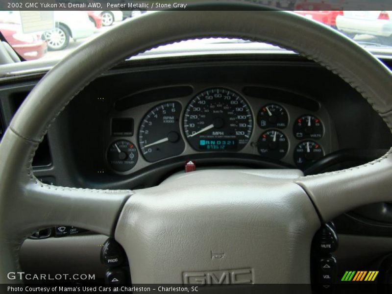 Pewter Metallic / Stone Gray 2002 GMC Yukon XL Denali AWD