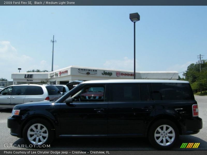 Black / Medium Light Stone 2009 Ford Flex SE