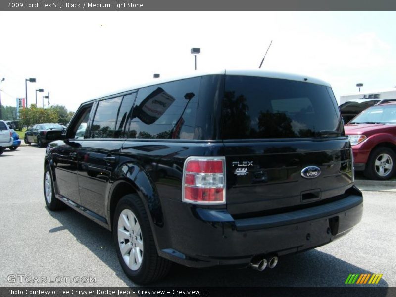 Black / Medium Light Stone 2009 Ford Flex SE