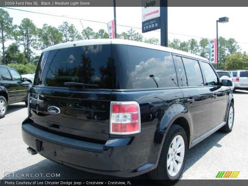 Black / Medium Light Stone 2009 Ford Flex SE