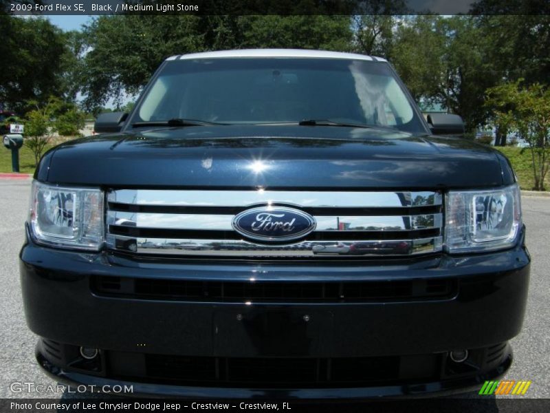 Black / Medium Light Stone 2009 Ford Flex SE