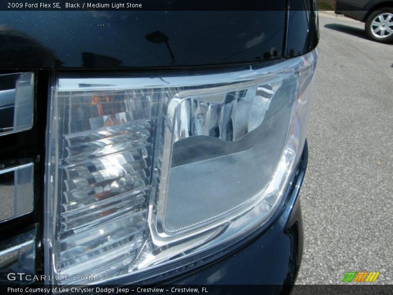 Black / Medium Light Stone 2009 Ford Flex SE