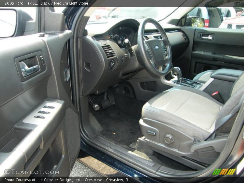 Black / Medium Light Stone 2009 Ford Flex SE