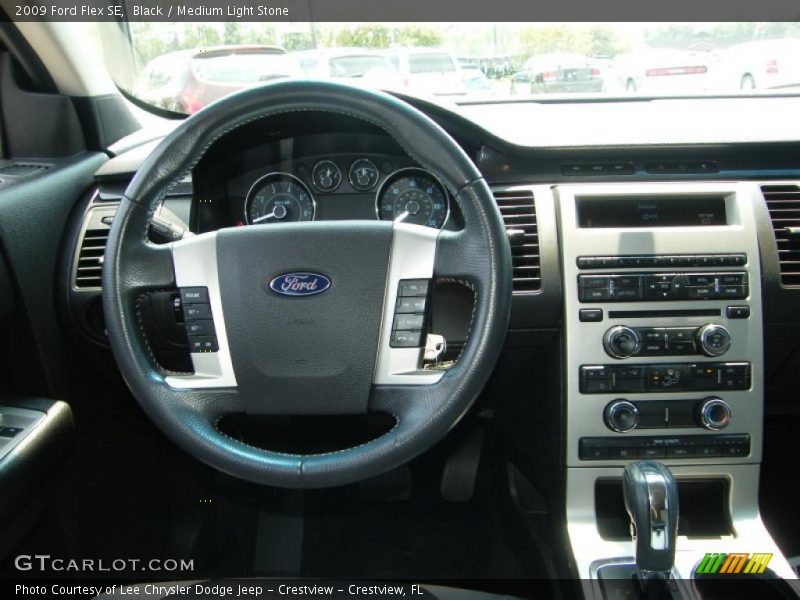 Black / Medium Light Stone 2009 Ford Flex SE