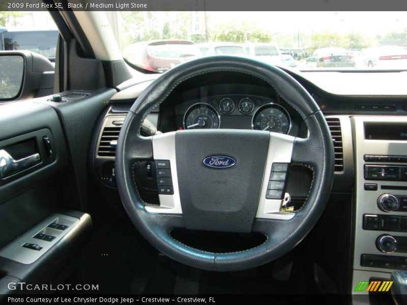 Black / Medium Light Stone 2009 Ford Flex SE