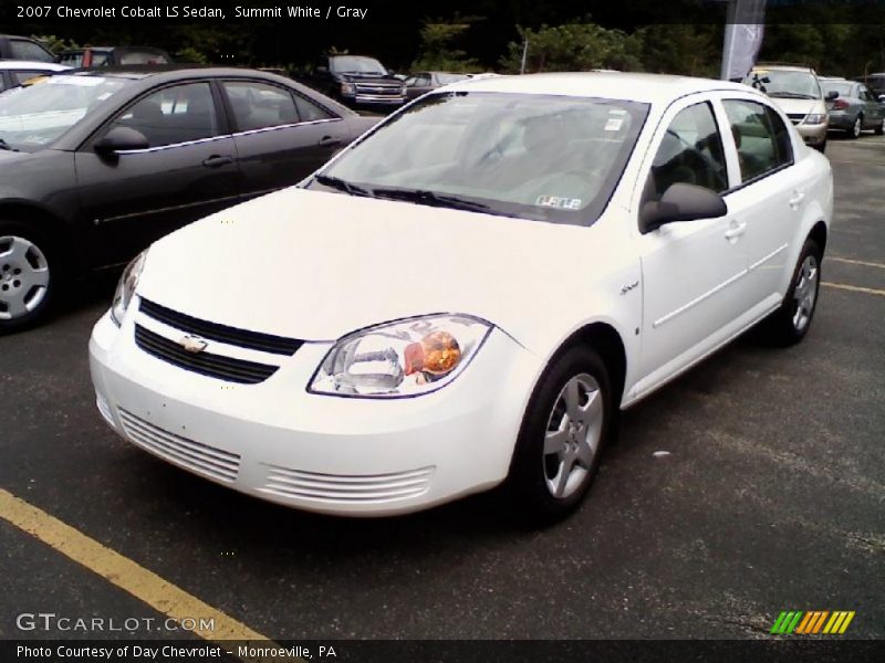 Summit White / Gray 2007 Chevrolet Cobalt LS Sedan