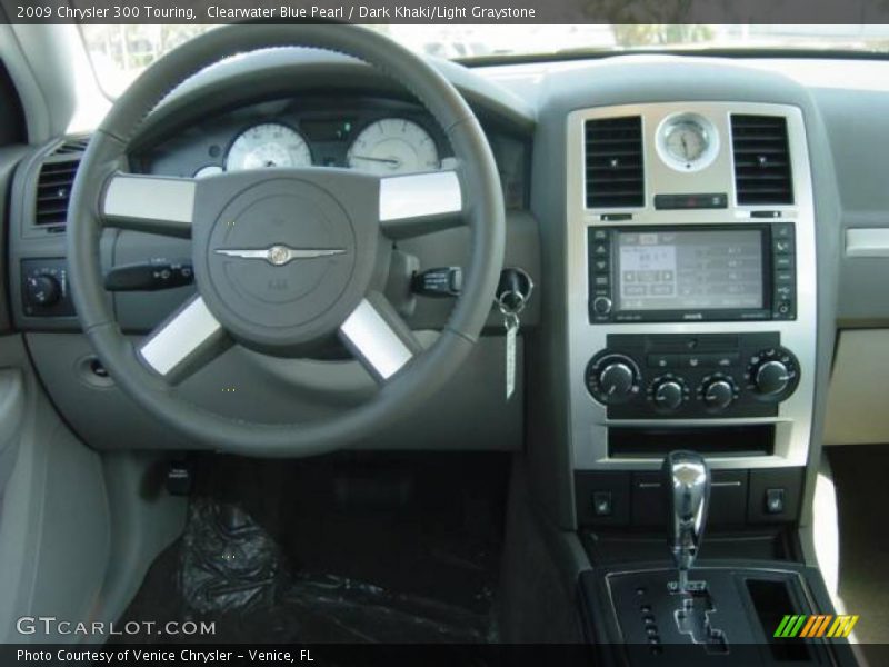 Clearwater Blue Pearl / Dark Khaki/Light Graystone 2009 Chrysler 300 Touring