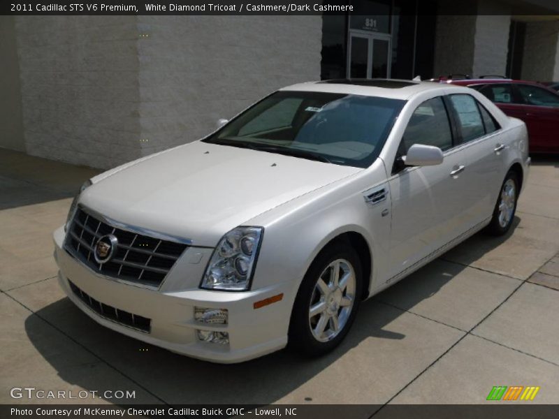 White Diamond Tricoat / Cashmere/Dark Cashmere 2011 Cadillac STS V6 Premium