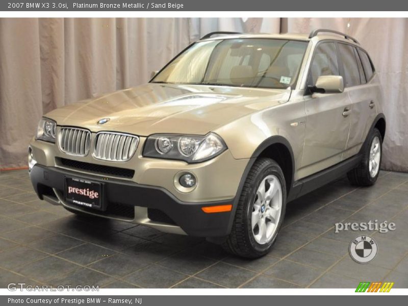 Platinum Bronze Metallic / Sand Beige 2007 BMW X3 3.0si