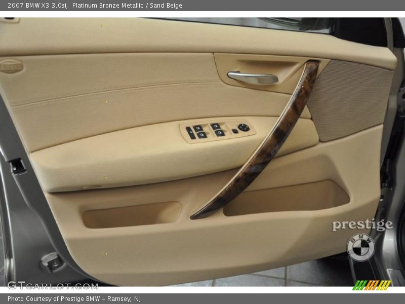Platinum Bronze Metallic / Sand Beige 2007 BMW X3 3.0si