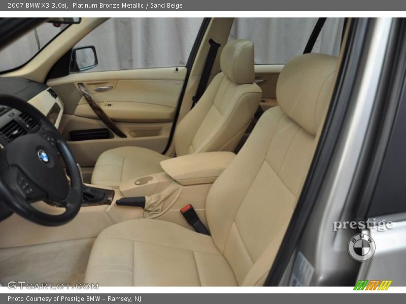 Platinum Bronze Metallic / Sand Beige 2007 BMW X3 3.0si